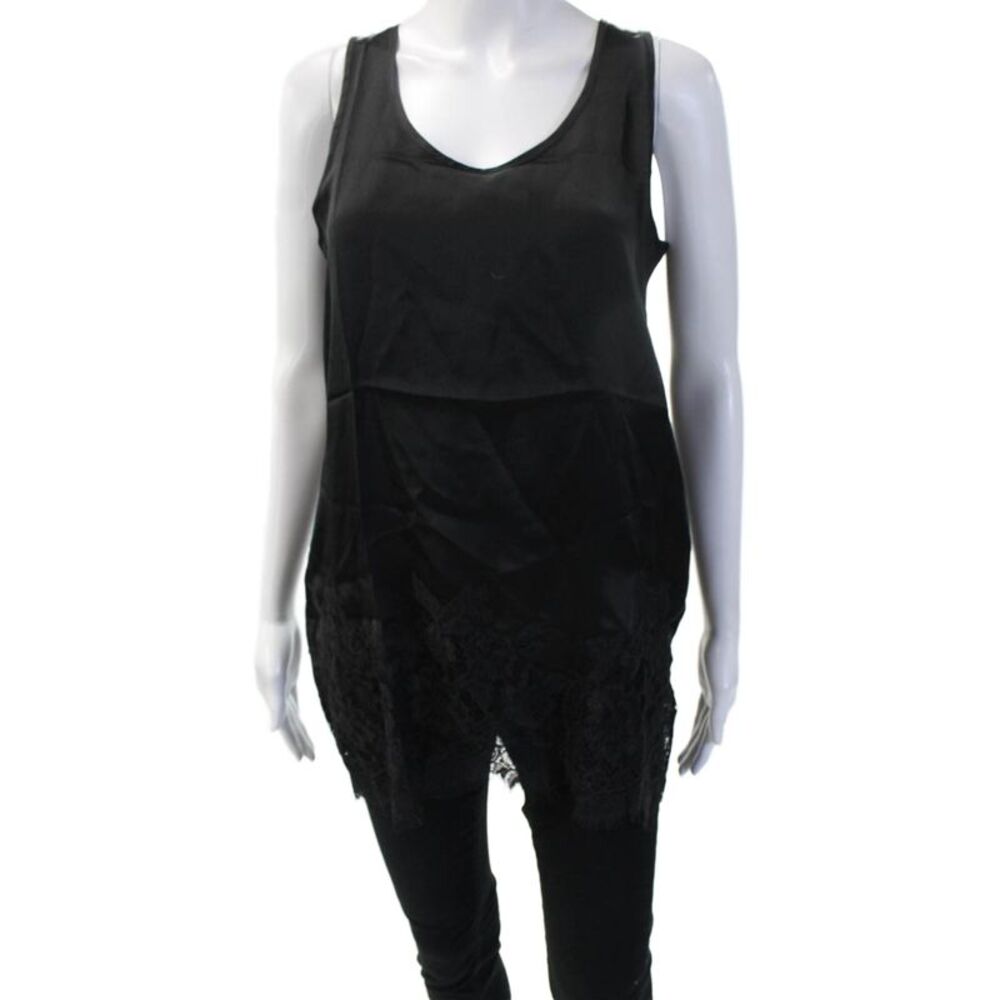 Gold Hawk Womens Black V Neck Sleeveless Tunic Bohemian Size XS